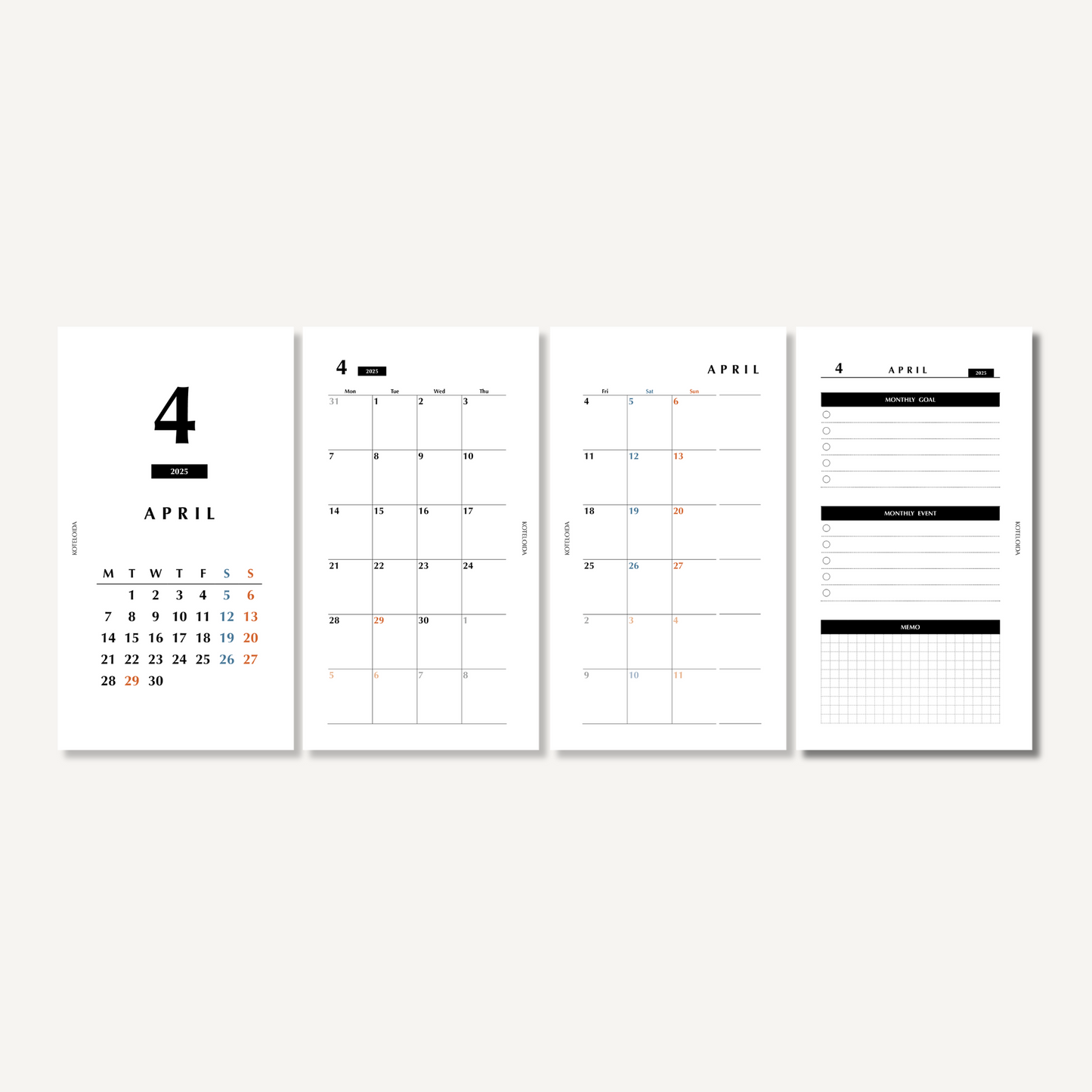 Monthly |April 2025 to March 2026(Standard)