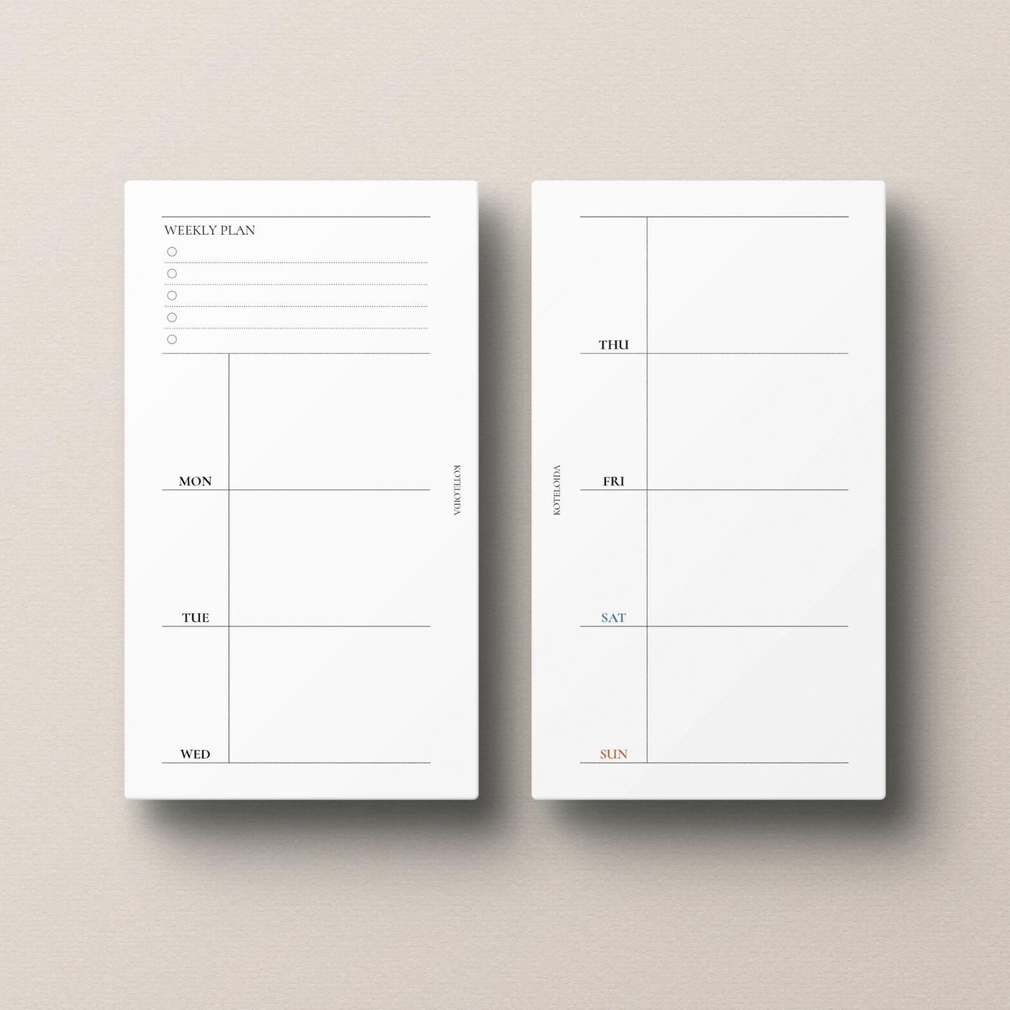 Weekly|Horizontal (Elegant)
