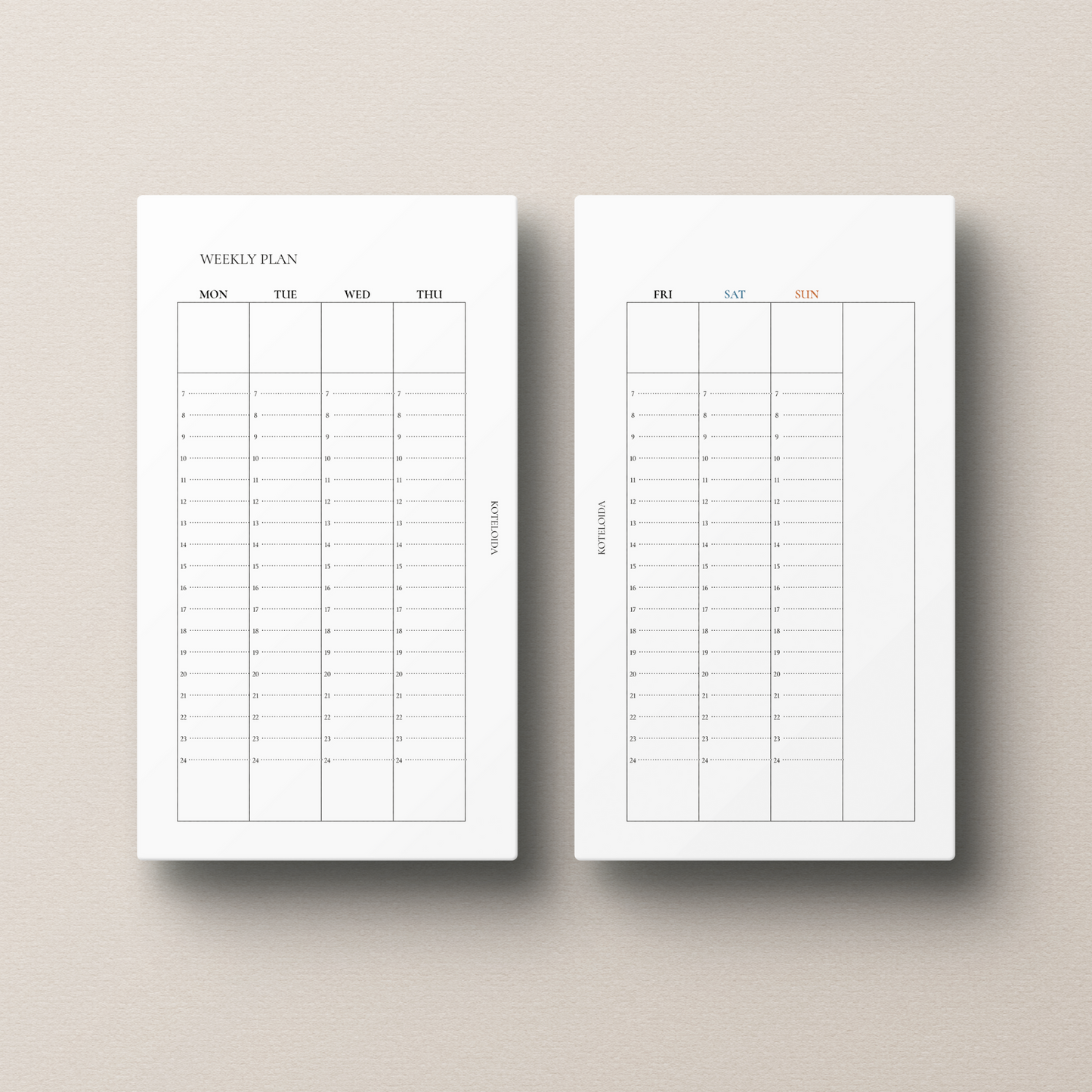 Weekly|Block (Elegant)