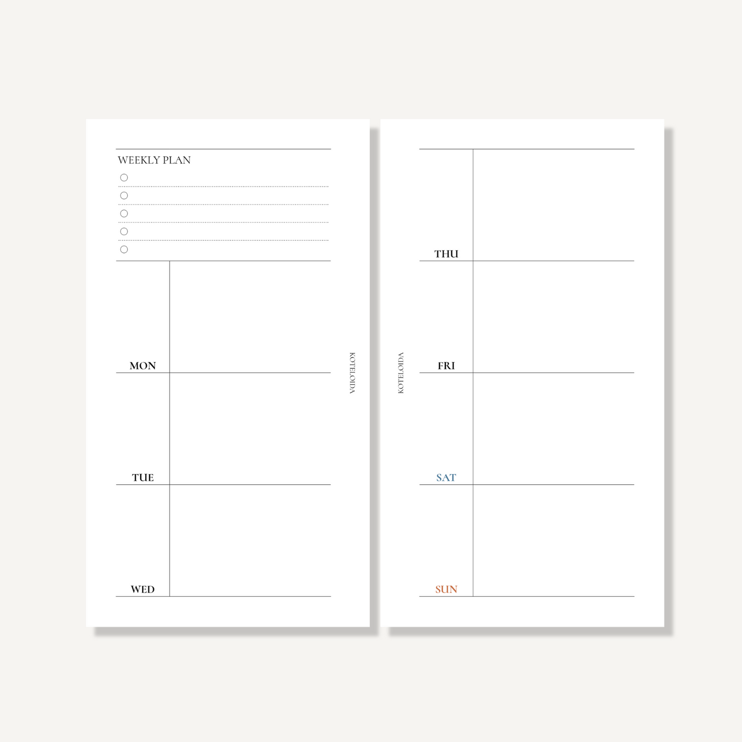 Weekly|Horizontal (Elegant)