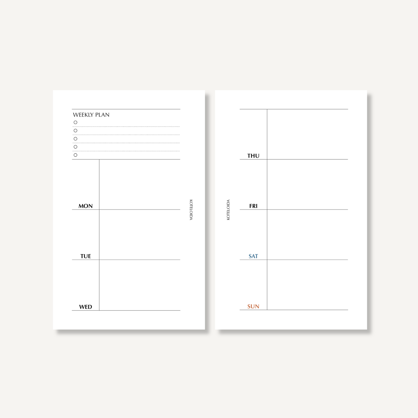 Weekly|Horizontal (Normal)