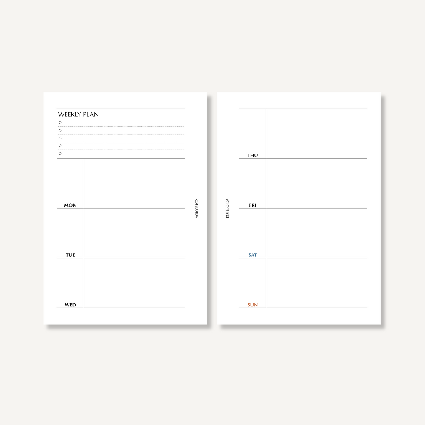 Weekly|Horizontal (Normal)